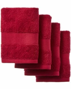 Buy 🤩 Anne De Solene Anne De Solène Petale Set Of 4 Guest Towels Home Bath Towels 🔥